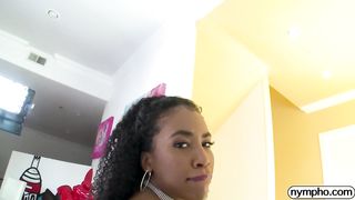 NYMPHO Ebony Babe Demi Sutra Fucked by a Big Cock