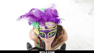 Celebrating Mardi Gras with Curvy MILF Carmela Clutch