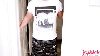 Bluehair Ebony Housewife Suprised & Fucked in the Kitchen by Intruder | JOSY BLACK