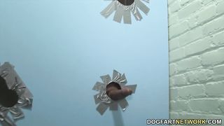 Aryana Adin Sucks and Fucks her first White Cock at a Gloryhole