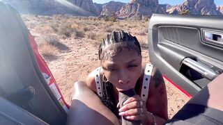 Porsha Carrera Sucking Dick on the side of the road