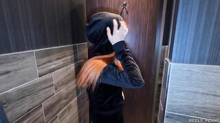 Peruvian Teen Thief Caught and Fucked wildly in anal in Hotel Toilet by 2 Strangers !!!