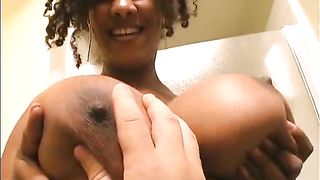 Ebony beauty with huge tits hets fuck