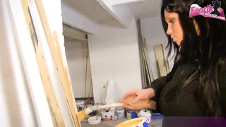 Old man fucks young ebony schoolgirl teen and cum in mouth