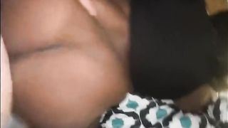 Big Booty Ebony Slut Fucks and Sucks On White Cock