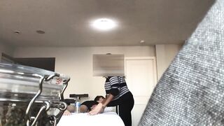 Legit Ebony RMT Gives In To Huge Asian Cock at 3rd Appointment Pt 1