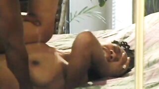 Ebony teen getting her tight cunt fucked