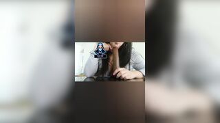 I'm a Milf, I masturbate with a very big black penis and I squirt when I put it in my ass Part 2.