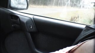 Hot slut loves to suck a stranger's cock outdoors