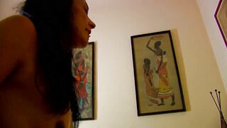 Brunette milf in black fishnets fucks with Terry Reid