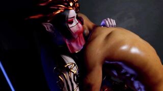Medusa Queen and human king - Hentai 3D uncensored v347