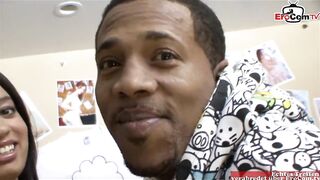 Skinny Teen with natural tits and the BBC during ebony sex