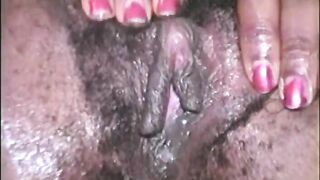 Retro Hairy Ebony Masterbate 1