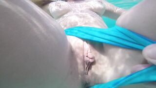 Surprised by a stranger at the beach he wants to fuck me in the water and people are watching us