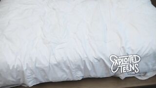 This cute 18 yr old Inuit Alaskan with braces and long legs sucks cock