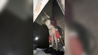 Public sneaky Link Smoke and fuck Cali gets fucked outside by Chris Blaccwood