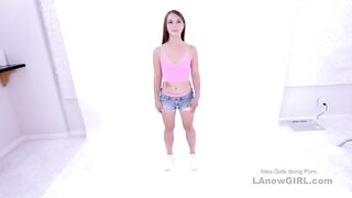 Petite Teen TIK TOKer fucks Step-Dad at schoolgirl auditions