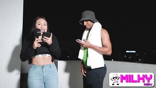 MILKY PERU - I won't be able to handle that, he'll break my ass, but I like his huge cock!