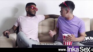 My God! Black milf with big tits and huge ass fucks gay couple for valentine's day