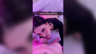 Snapchat of Cheating 19 years old Slut For Cuckold with Creampie and Tantaly