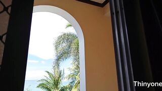 Teen footjob makes giant cock cum on the feet