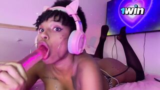 Naughty girl squirting and enjoying masturbation a lot