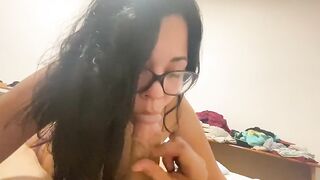 Delicious Latina who loves milk and ends up inside without a condom