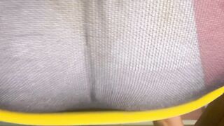 Clean my dirty panties and crotch with your mouth and thong