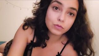 Pretty brunette in black lingerie