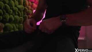 Pervert Ebony Sofia wanna get used in her basement after her work XPERVO